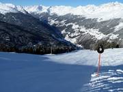 Moeilijke panoramische afdaling