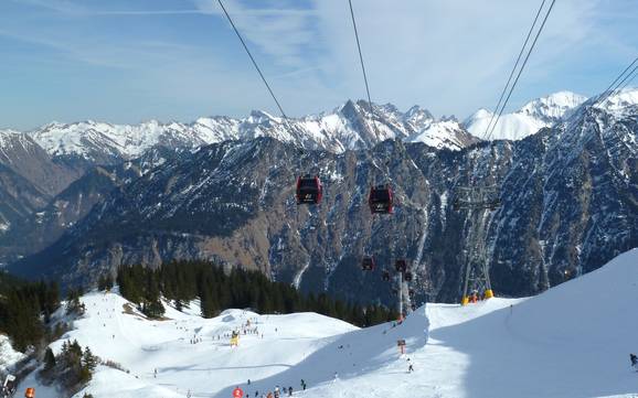 Grootste hoogteverschil in het Kleinwalsertal – skigebied Fellhorn/Kanzelwand – Oberstdorf/Riezlern