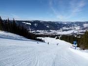 Middelzwaar deel van de piste Hafjell