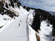 Uitzicht op de piste Col de Valvacin