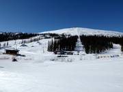 Uitzicht over het skigebied Dundret Lapland