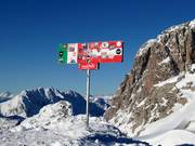 Landsgrens Oostenrijk-Italië direct bij het skigebied