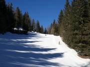 Middelzware piste Sinkmoos naar het dalstation Breiteben