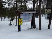 Pistekaart bij het bergstation