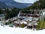 Accommodaties aan de dalafdaling naar Whistler Creekside