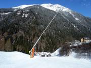 Sneeuwlans bij de dalafdaling