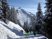 Uitzicht op de moeilijke Panorama-afdaling op de Hauser Kaibling