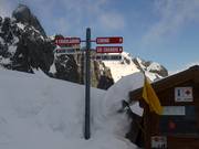 Pistebewegwijzering in het skigebied Brévent-Flégère