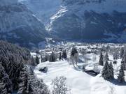 Uitzicht op het dorp Grindelwald