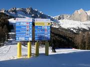 Duidelijke bewegwijzering in Ciampedie