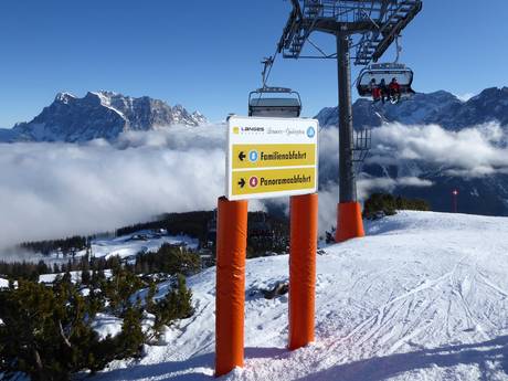 Tiroler Zugspitz Arena: oriëntatie in skigebieden – Oriëntatie Lermoos – Grubigstein