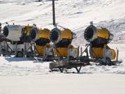 Italiaanse sneeuwkanonnen in Franse sneeuw