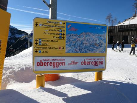 Eggental: oriëntatie in skigebieden – Oriëntatie Latemar – Obereggen/Pampeago/Predazzo
