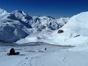 Skiroute vanaf het Madloch naar Zug