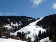 Uitzicht op het skigebied Lokve