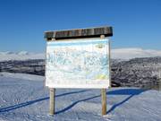 Pistekaart in het skigebied Ramundberget