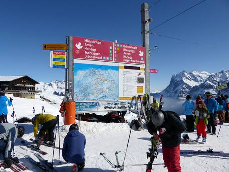 Berner Alpen: oriëntatie in skigebieden – Oriëntatie Kleine Scheidegg/Männlichen – Grindelwald/Wengen