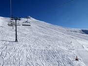 Diep sneeuw helling bij de 8-persoons stoeltjeslift Familienglück