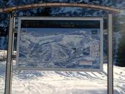 Pistekaart in het skigebied