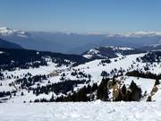 Uitzicht vanaf de Costa d'Agra over het skigebied