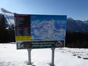 Pistekaart in het skigebied Sudelfeld