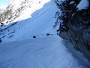 Skiroute Fernau naar het dalstation