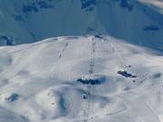 Uitzicht op de pistes bij Savoleyres