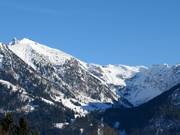 Uitzicht op het skigebied Nebelhorn