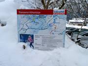 Het loipenplan in het skigebied Thiersee-Mitterland