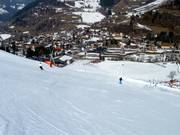 Uitzicht op de accommodaties bij het dalstation Kaiserburg in Bad Kleinkirchheim