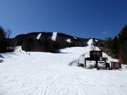 Uitzicht op de pistes bij White Cap