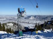 Sneeuwkanon bij de Wereldbekerafdaling