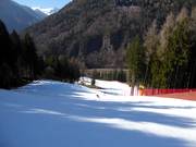 Einde van de zwarte afdaling Tulot