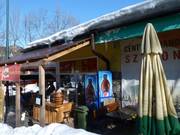 Mogelijkheden om iets te eten en drinken bij het dalstation