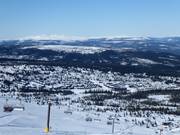 Uitzicht op de accommodaties in het Høyfjellssenter