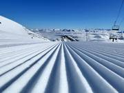 Perfect geprepareerde piste in het skigebied Saint-Lary-Soulan