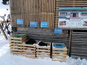 Afvalscheiding in het skigebied Hochoetz