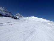 Brede gletsjerpiste bij de Vorab