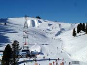 Uitzicht op het snowpark Obereggen