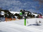 Krachtige besneeuwingsinstallaties op de Feuerkogel