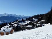 Uitzicht op de accommodaties in Anzère