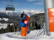 Sneeuwkanonnen bij de Kühtailebahn