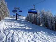 Diepsneeuw op het lifttracé