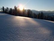 Verse verse sneeuw op de Reiserhang