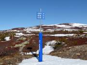 Pistebewegwijzering in het skigebied Norefjell