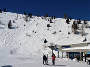Einde van de afdaling van de Chassoure in Tortin