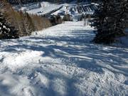 Diep sneeuw helling onder de Alp Pradame