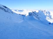 Gletsjerpistes op de Titlis