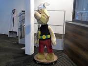 Galsterix bij het bergstation van de gondelbaan