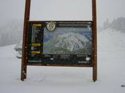 Pistekaart in het skigebied